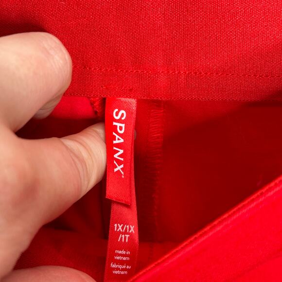 SPANX On The Go Kick Flare Pants True Red Cherry Sz 1X - Picture 4 of 6
